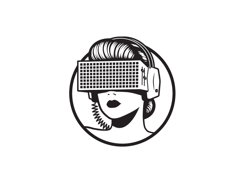 Digital Future Music animation future illustration logo music radio retro vector