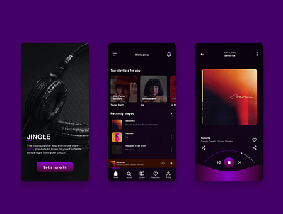 Music App app branding design figma typography ui vector