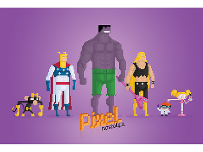 Pixel Nostalgia: Dexter's Lab 8 bit 90s cartoon dexter didi family heroes justice friends monkey pixel rock tv