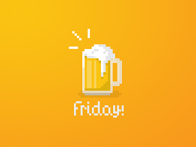 It is all about Friday! 8bit beer drinks friday icon party pixel