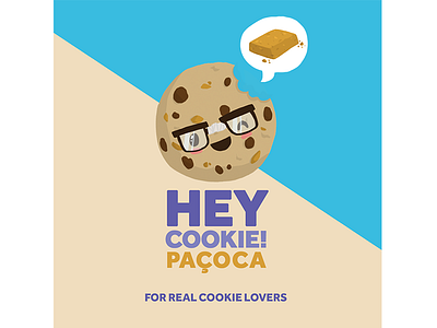Hey Cookie! Paçoca branding cookie cute design flat design food graphic design logo modern peanut butter social media