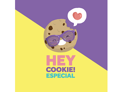 Hey Cookie Special Flavor branding cookie cute design flat design food graphic design illustration logo modern social media special