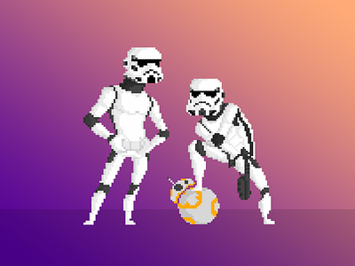 Old School Storm Troopers 16bit 8bit fan art illustration instagram jedi pixel pixel art rogue one star wars storm trooper