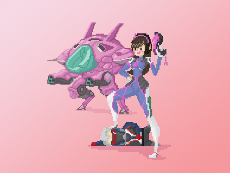 Pixel Overwatch: D.va by Anthony Mendes on Dribbble