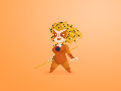 Pixel Little Guys & Gals pt. 34: Cheetara 8 bit art character cute design flat illustration manga pixel thundercats