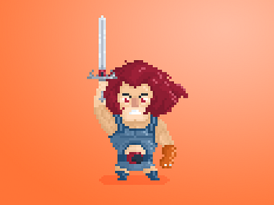 Pixel Little Guys & Gals pt. 35: Lion'o 8 bit art character cute design flat illustration manga pixel thundercats