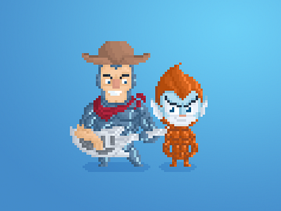 Pixel Little Guys & Gals 43: Silverhawks last 2 8bit art cartoon comics design fan art geek minimalist pixel silverhawks vector