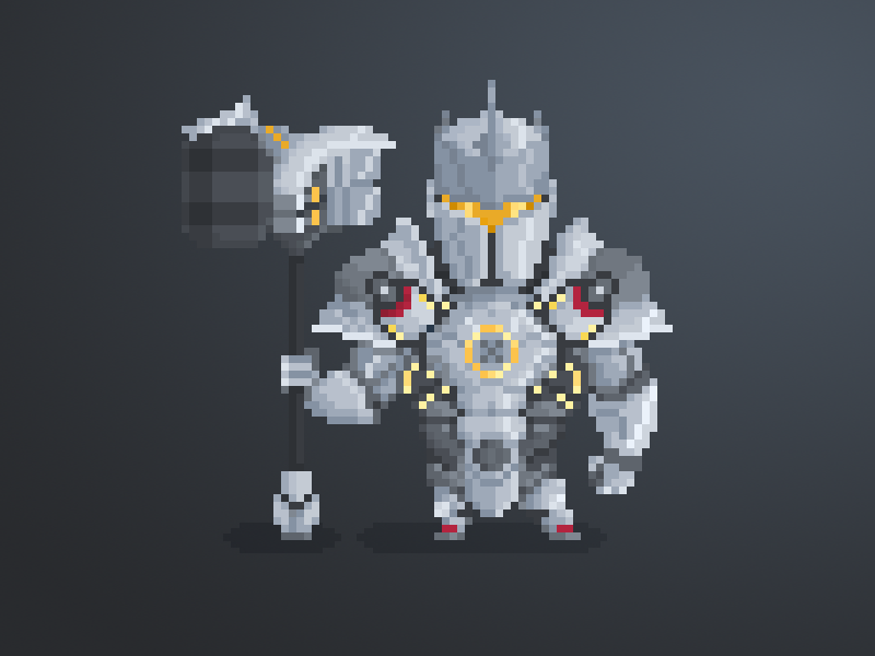 Pixel Little Guys & Gals 45: Overwatch Reinhardt By Anthony Mendes On ...