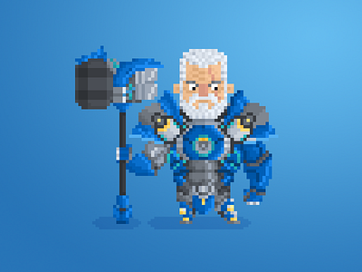 Pixel Little Guys & Gals 45: Overwatch Reinhardt Uprising