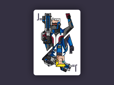 Overwatch Card Deck: Soldier 76 cards character design cute design fan art games geek illustration overwatch pixel soldier