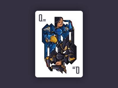 Overwatch Card Deck: Pharah cards character design design fan art flat games geek illustration logo overwatch pixel