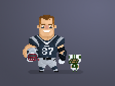 Pixel NFL: Pats VS Jets 8bit art character cute design fan art football illustration nfl photoshop pixel sports