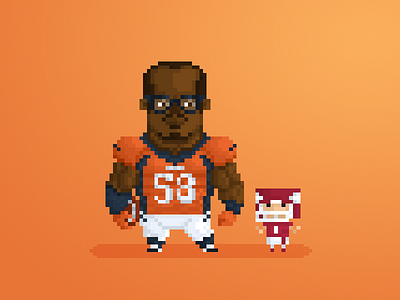 Pixel NFL: Chiefs VS Broncos 8bit art character cute design fan art football illustration nfl photoshop pixel sports