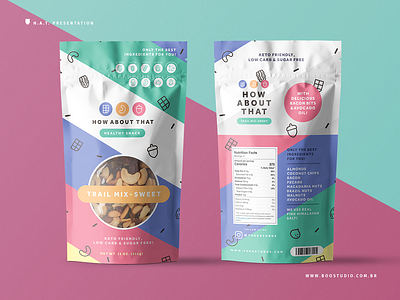 Trail Mix Packaging V2 branding colorful colorful design design flat health healthy healthy food logo package packaging packaging design packaging mockup snacks sweet trail mix