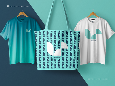Skeelo Iteration 2b bag brand identity branding design geometric illustratior logo minimalist squirrel t-shirt typography
