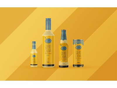 Cachaça Chuva Packaging: Honey alcohol branding branding design cloud cute design logo packaging