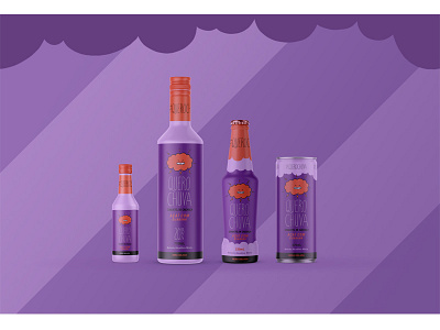 Cachaça Chuva Packaging: Açai & Guaraná alcohol bar branding branding agency cute design logo packaging party