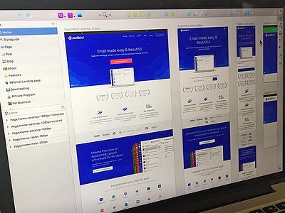 Mailbird Redesign layout redesign responsive sketch web design