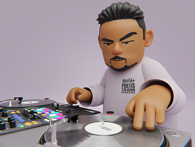 DJ Cutso 3d blender character character design dj illustration