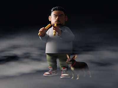 Cutso - Game of Death 3d blender character character design dj illustration