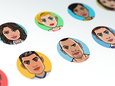 Avatars avatar cartoon celebrities character dwayne johnson flat icon rihanna taylor swift