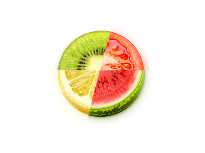Fruits Icons fruit icon illustration kiwi lemon tomato watermelon web