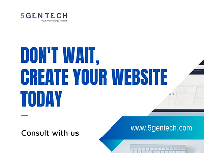 Don't wait for tomorrow, Create your website today and get high web design