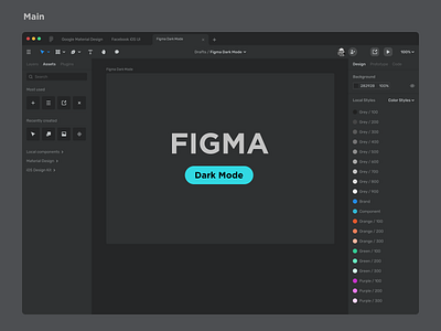 Figma dark ui - main page dark mode dark ui figma redesign concept ui