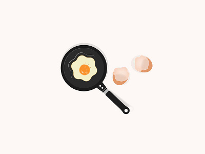 Fried egg illustration vector