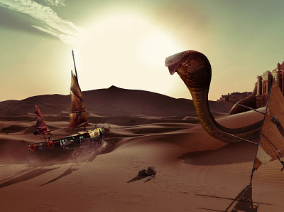 Kashmir art desert design giantsnake graphic design music photomanipulation photoshop sailing snake