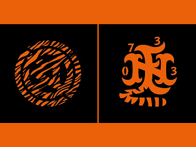 2022 ，Chinese year of the tiger design logo