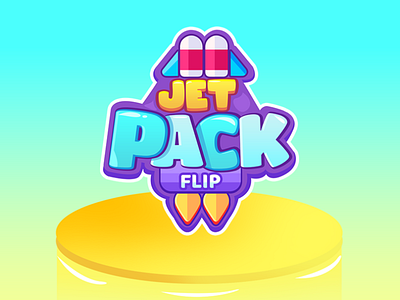 Jetpack Flip Game Logo branding design game game artwork game logo game title graphic design illustration l logo typography ui ux vector