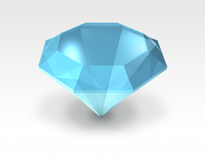 Diamond blue diamond shiny