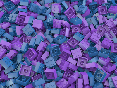 Bricks 3d blue brick lego purple shiny