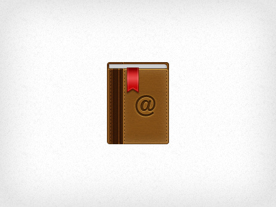 Address book icon address book bookmark brown email red