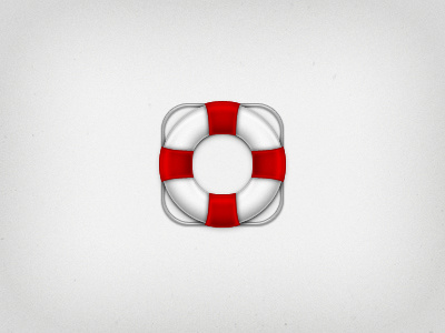 Life Preserver icon life preserver red white