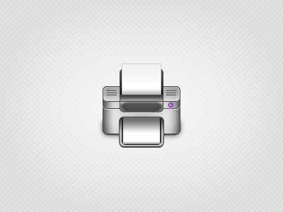 Printer gray icon paper printer purple