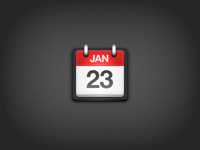 Calendar black calendar date red white