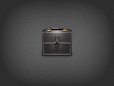 Briefcase black briefcase gold icon