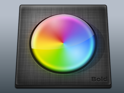 Bold bold color wheel icon