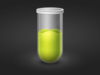 Test tube green icon test tube