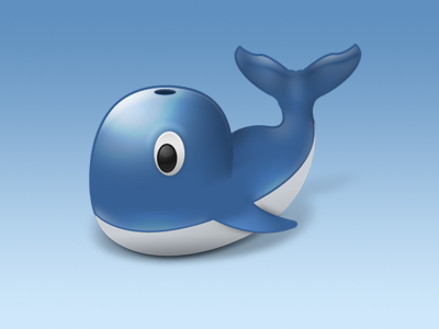 Mobi blue mobi whale white