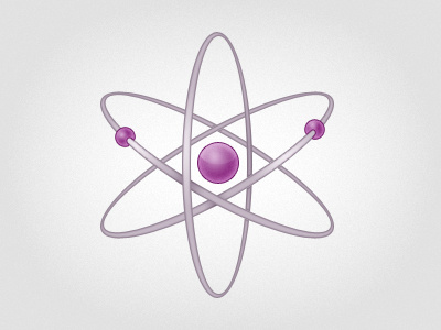 Atom atom gray icon purple