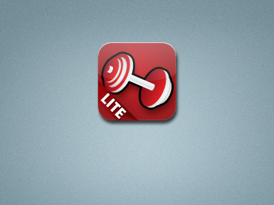 PT Lite Icon appstore dumbell icon ipad iphone lite red training weights