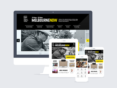 NGV: Melbourne Now responsive website and mobile apps android app art artists gallery ios lists mobile photography responsive search
