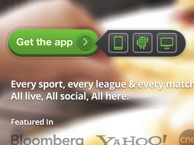 Get The App - Hover android app apple button get gradient green hover ios iphone mesh store texture ui