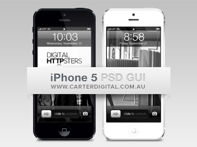 Free iPhone 5 GUI v2 black download free gui ios iphone iphone5 melbourne mobile photoshop psd template ux vector white