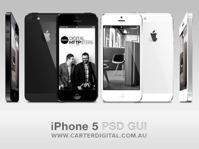 iPhone 5 GUI Vector PSD black download free gui ios5 iphone iphone5 melbourne mobile portfolio psd template ux vector white