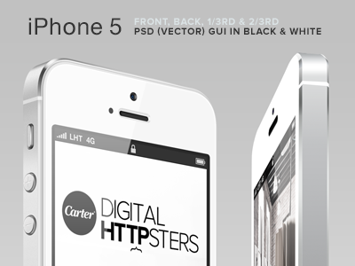 Free iPhone 5 (PSD) GUI V4 agency carter device digital download free gui iphone iphone5 iphone5s melbourne mobile psd template templates ux vector