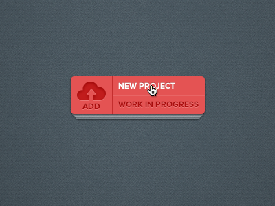 Upload Project add button cloud hover melbourne peach progress red upload work